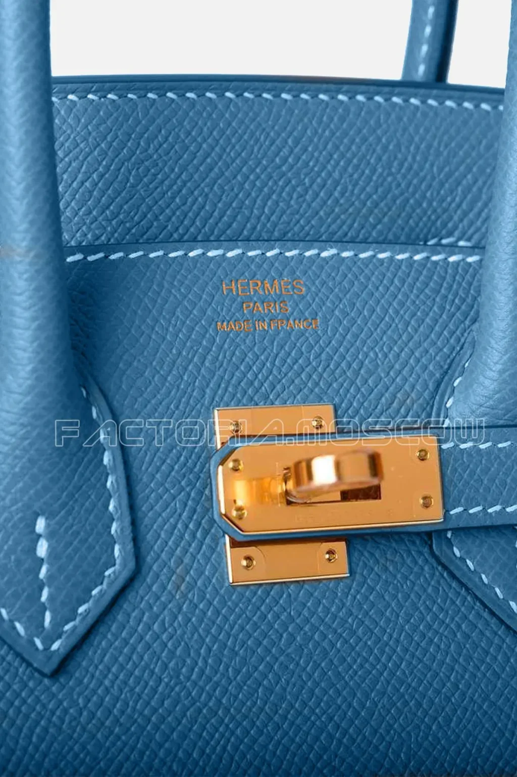 Hermes Birkin Sellier 25 Epsom Blue Jeans GHW