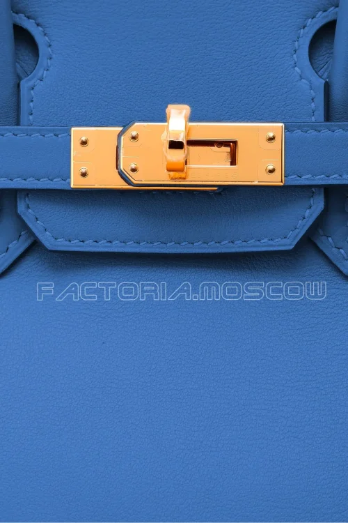 Hermes Birkin 25 Swift Blue Zellige GHW