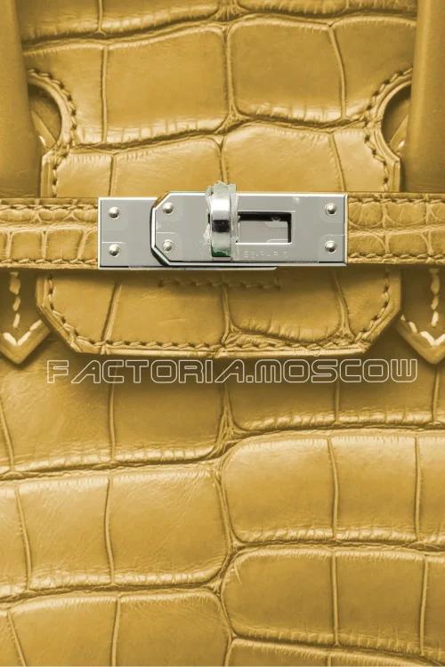 Hermes Birkin 25 Alligator matte Jaune Poussin PHW