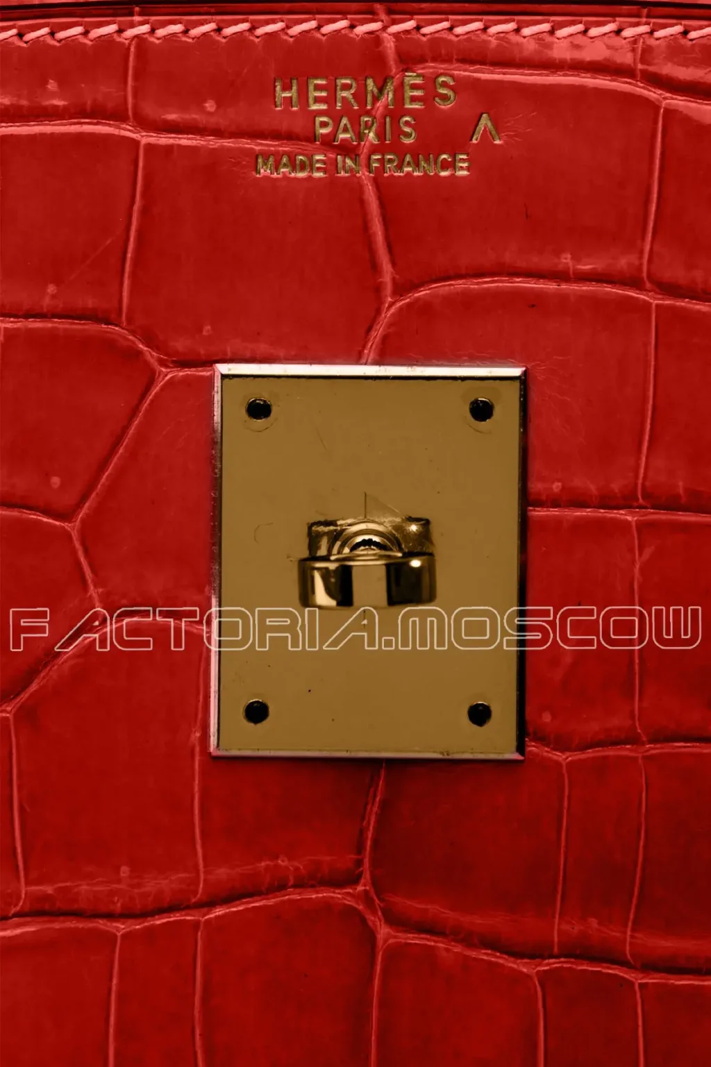 Hermes Birkin 35 Porosus lisse Colour Sanguine GHW