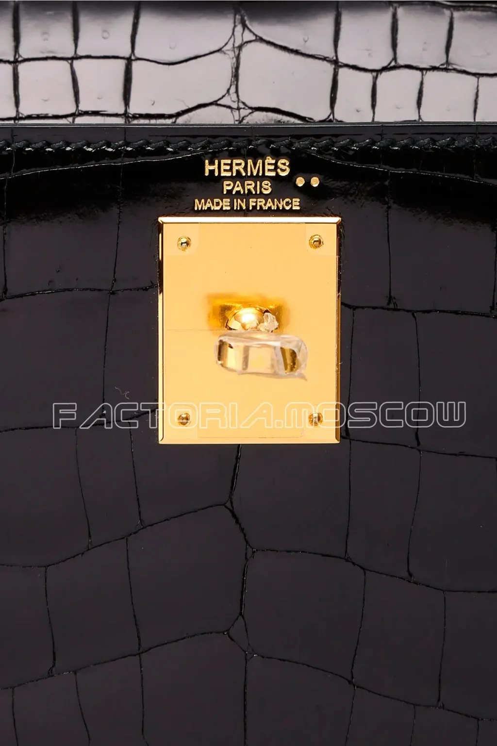 Hermes Kelly Sellier 28 Crocodile Niloticus Lisse Colour Noir GHW