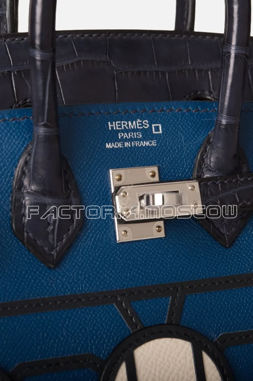 Hermes Faubourg Birkin Sellier 20 Bleu Marine Matte Alligator, Deep Blue Madame, Orange H Swift, Craie Epsom, Bleu Indigo and Bleu Obscur Sombrero PHW
