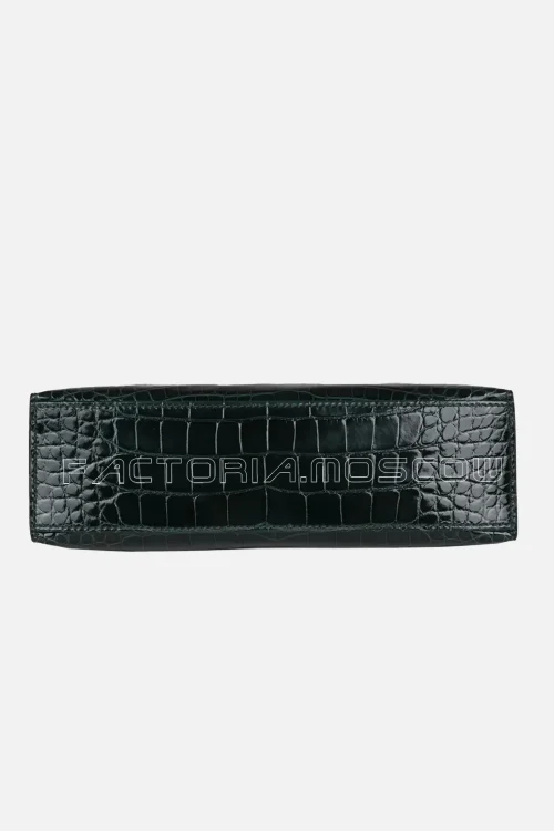 Hermès Kelly Pochette Shiny Alligator Colour Vert Cypress GHW