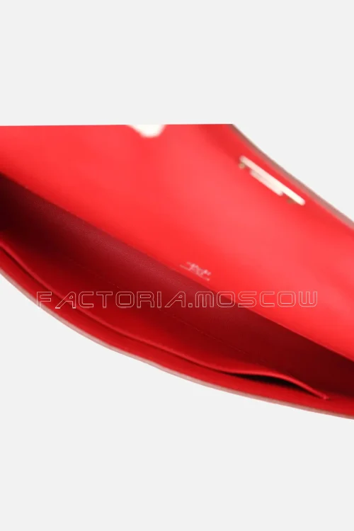 Hermès Kelly Cut Rouge Casaque Swift PHW