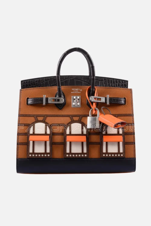 Hermes Faubourg Birkin Sellier 20 Matte Ebene Alligator, Gold Madame, Orange H Swift, Brulee And Ebene Sombrero, Craie Epsom Leather PHW