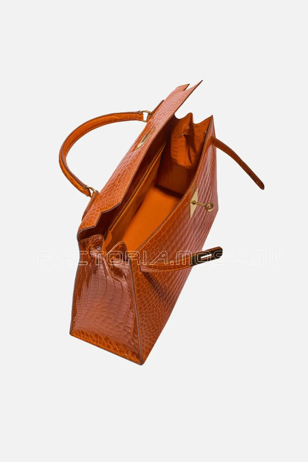 Hermès Kelly Sellier 32 Porosus Crocodile Colour Pain D'Epice GHW
