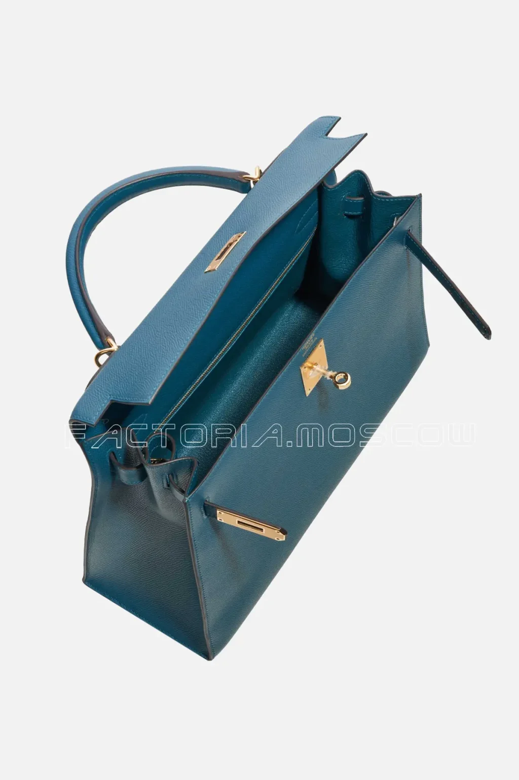 Hermès Kelly Sellier 32 Epsom Colour Vert Bosphore GHW