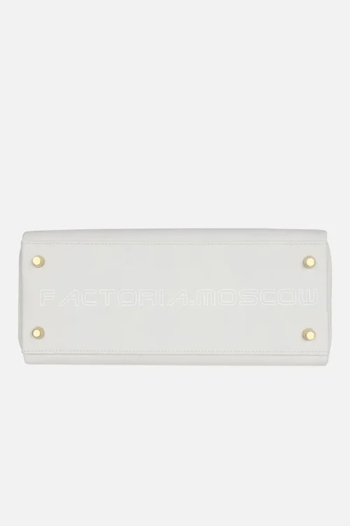 Hermès Kelly Retourne 28 New White Evercolor GHW