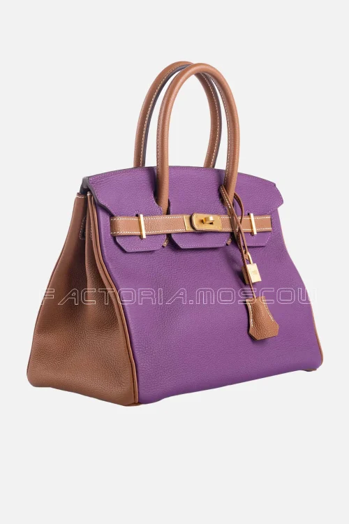 Hermes HSS Birkin 30 Anemone and Gold Togo GHW