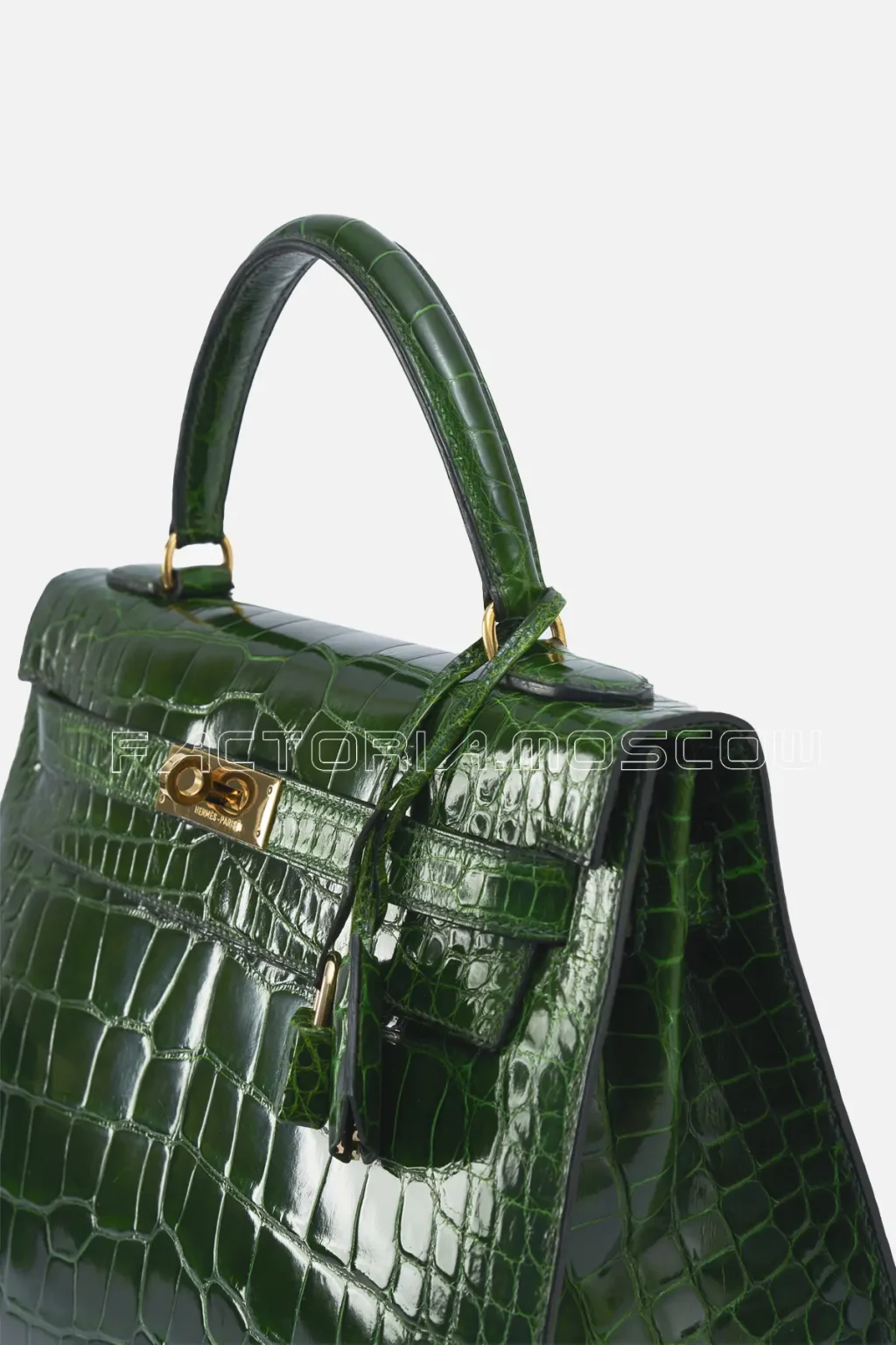 Hermès Kelly Sellier 32 Alligator Lisse Colour Vert Emerald GHW