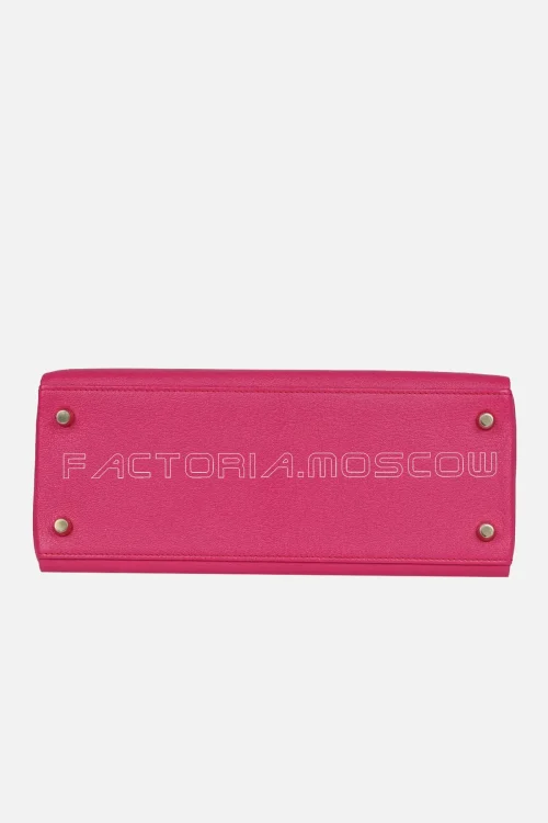 Hermès Kelly Retourne 28 Rose Shocking Chevre GHW