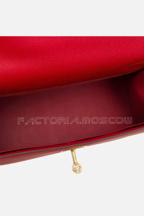 Hermes Sellier Kelly 32 Epsom Colour Rouge Casaque GHW