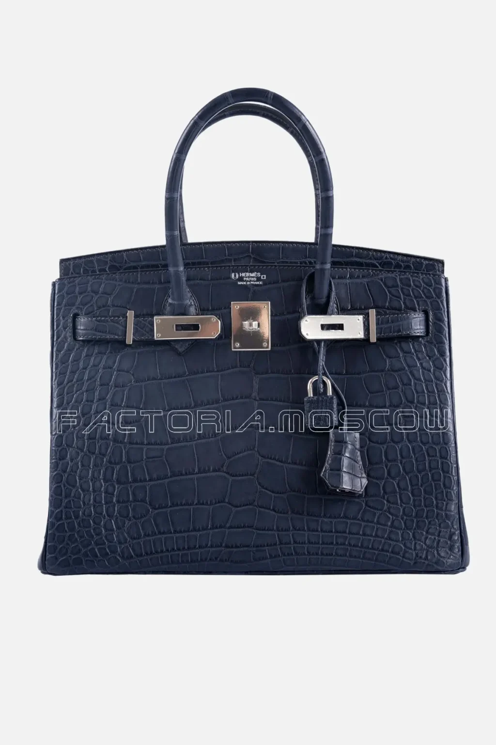 Hermes HSS Birkin 30 Blue Marine Matte Alligator & Cassis Interior PHW