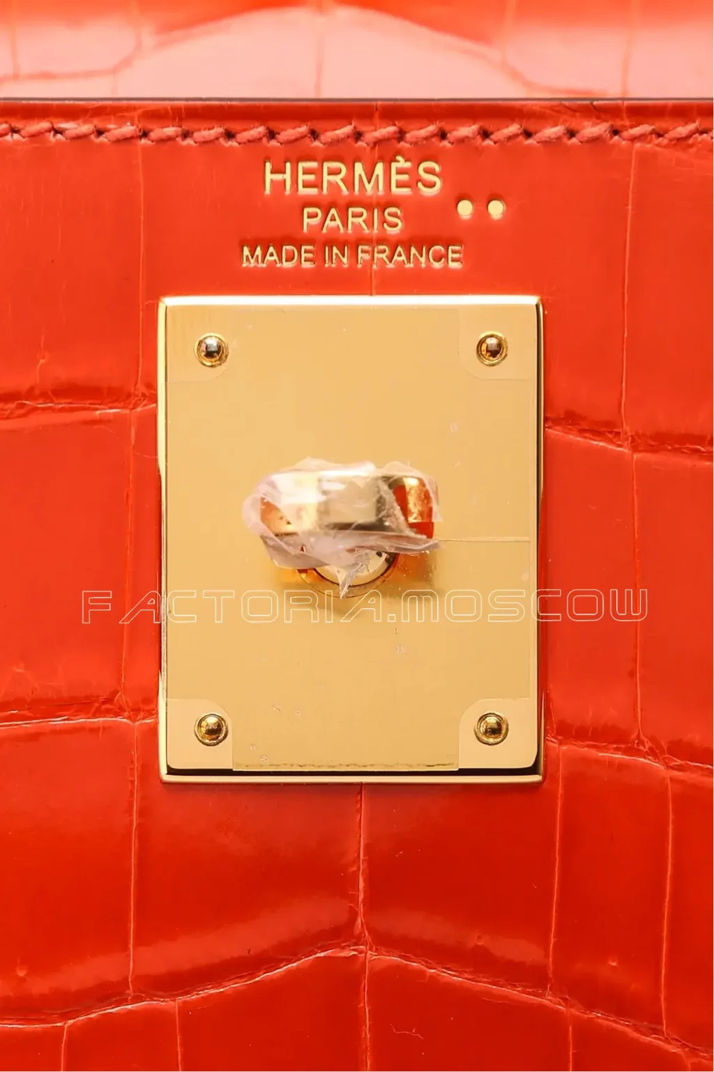 Hermes Kelly 28 Sellier Shiny Orange Poppy Niloticus GHW