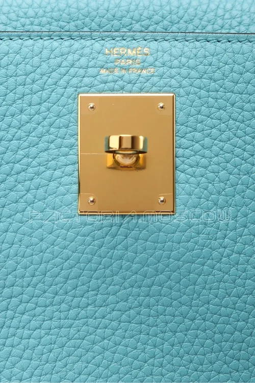 Hermes Kelly 28 Retourne Bleu Saint-Cyr Clemence GHW