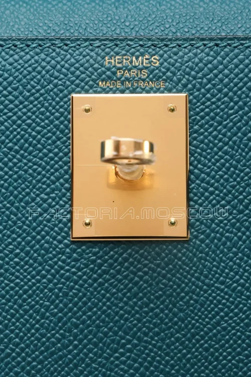 Hermes Kelly Sellier 28 Vert Bosphore Epsom GHW