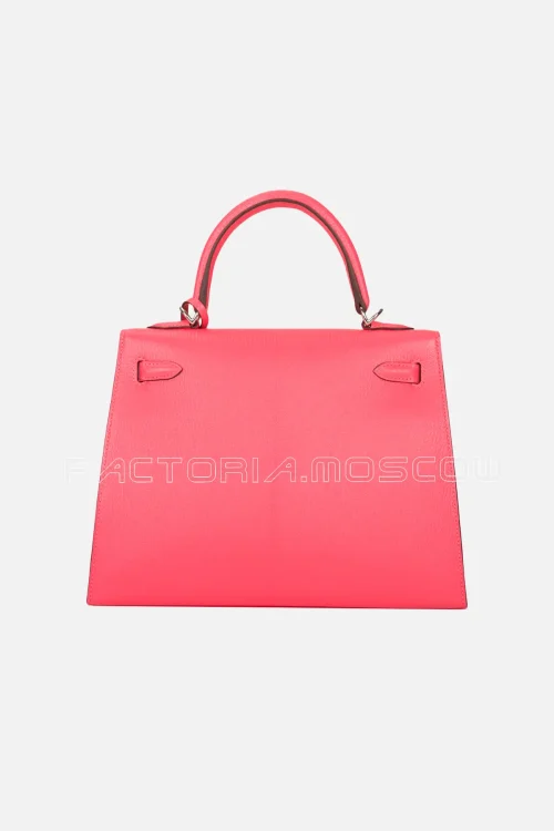 Hermès Kelly Sellier 25 Chèvre Leather Colour Rose Lipstick PHW