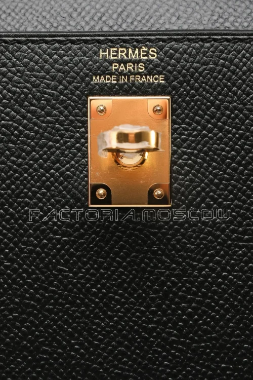 Hermes Kelly 28 Sellier Noir Epsom GHW