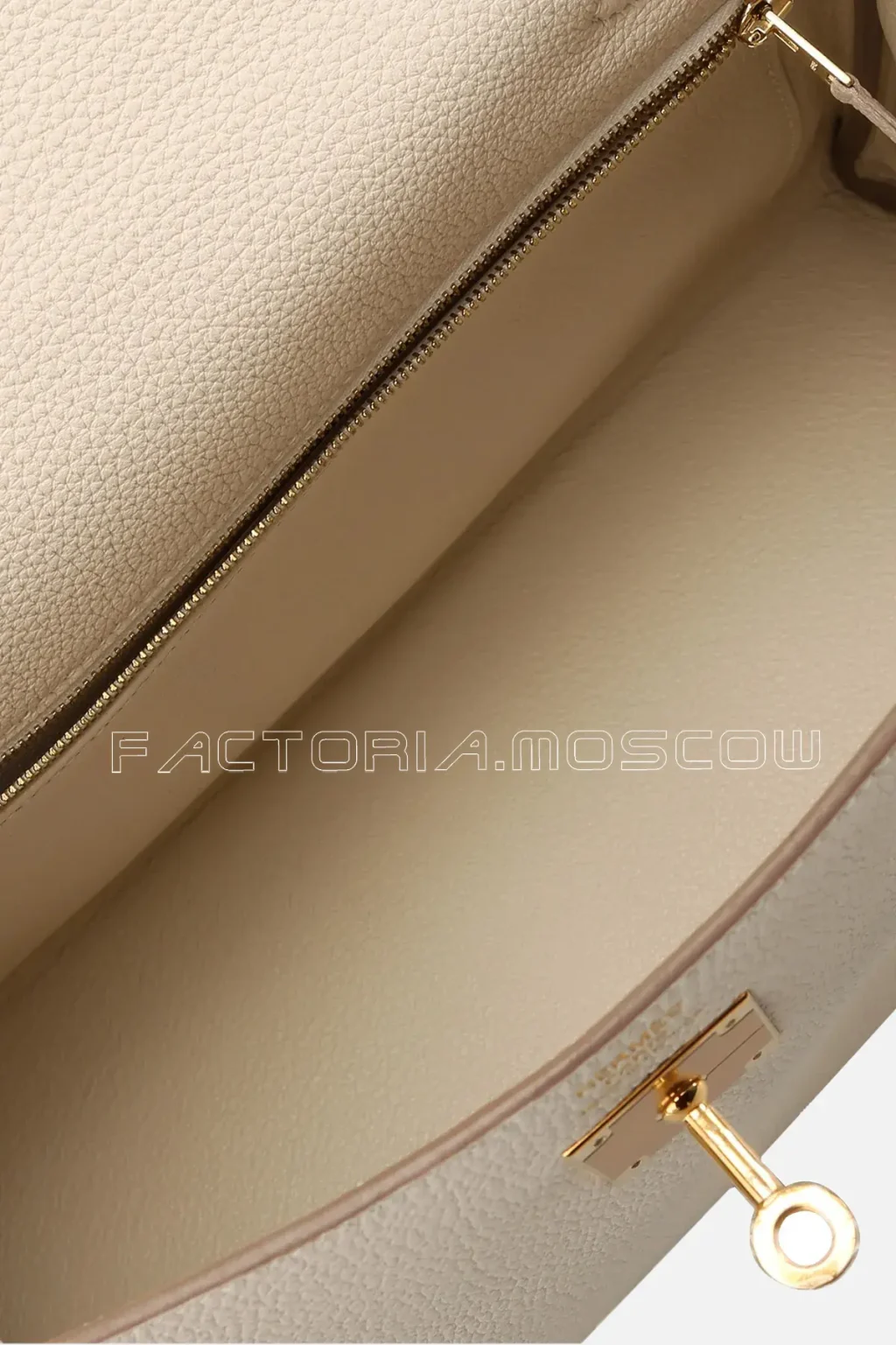 Hermes Kelly Retourne 32 Togo Colour Craie GHW