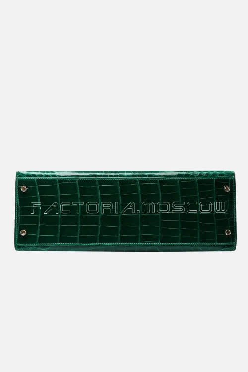 Hermes Kelly Sellier 32 Shiny Niloticus Colour Vert Emeraude GHW