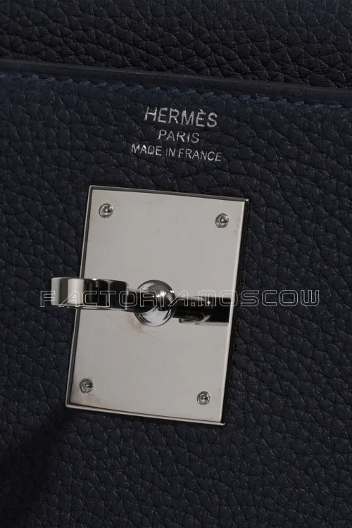 Hermès Kelly Retourne 28 Togo Colour Blue Nuit GHW