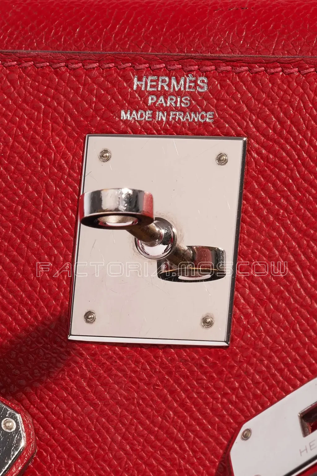 Hermès Kelly Sellier 28 Epsom Colour Rouge Vif PHW