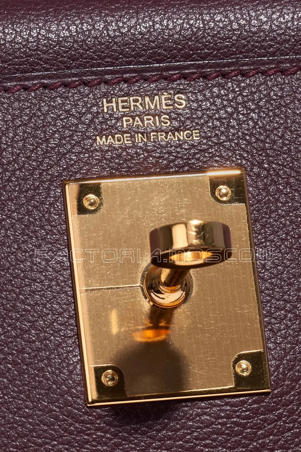 Hermès Kelly Retourne 28 Evercolor Prune GHW