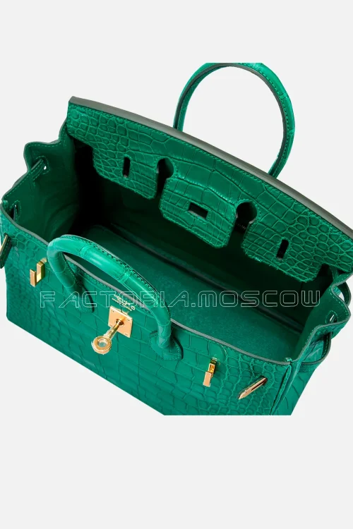 Hermès Birkin 25 Malachite Matte Alligator GHW
