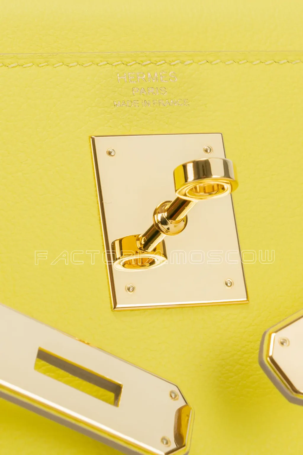 Hermès Kelly Retourne 28 Evercolor Lime GHW