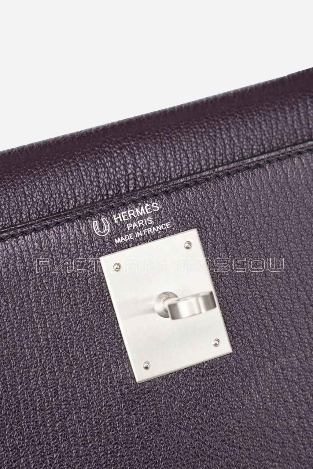Hermès Kelly Sellier 28 HSS Brushed PHW Chevre Raisin / Black