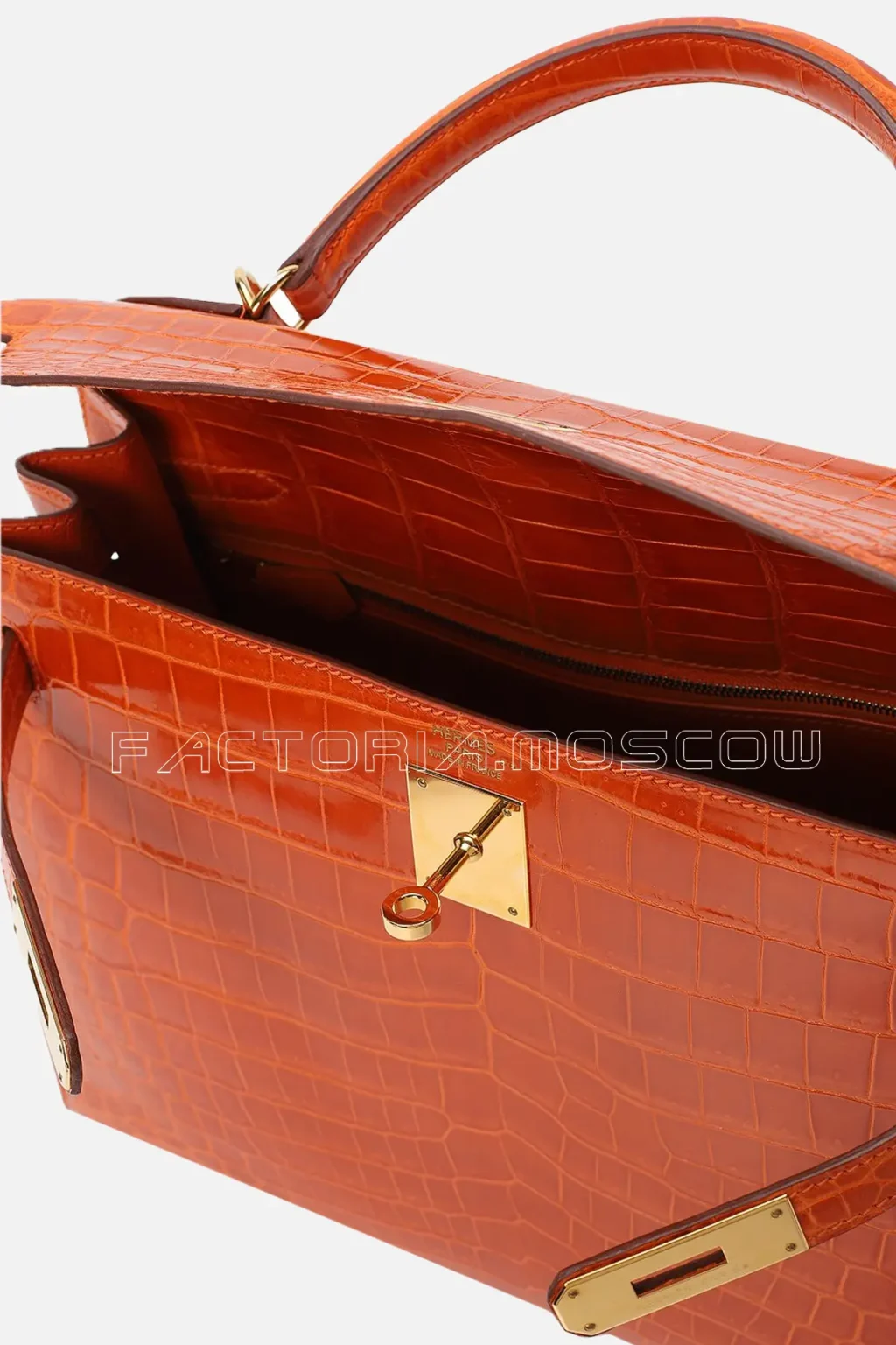 Hermes Kelly Sellier 32 Crocodile Niloticus Colour Feu GHW