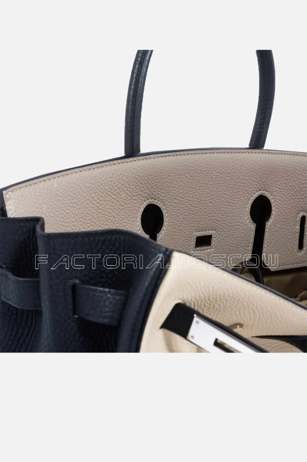 Hermes Hss Birkin 35 Togo Tri-Color Parchemin, Etoupe & Black PHW