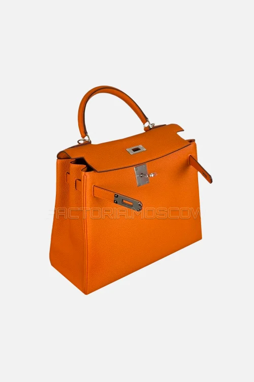 Hermes Kelly Retourne 28 Togo Colour Orange Hardware PHW