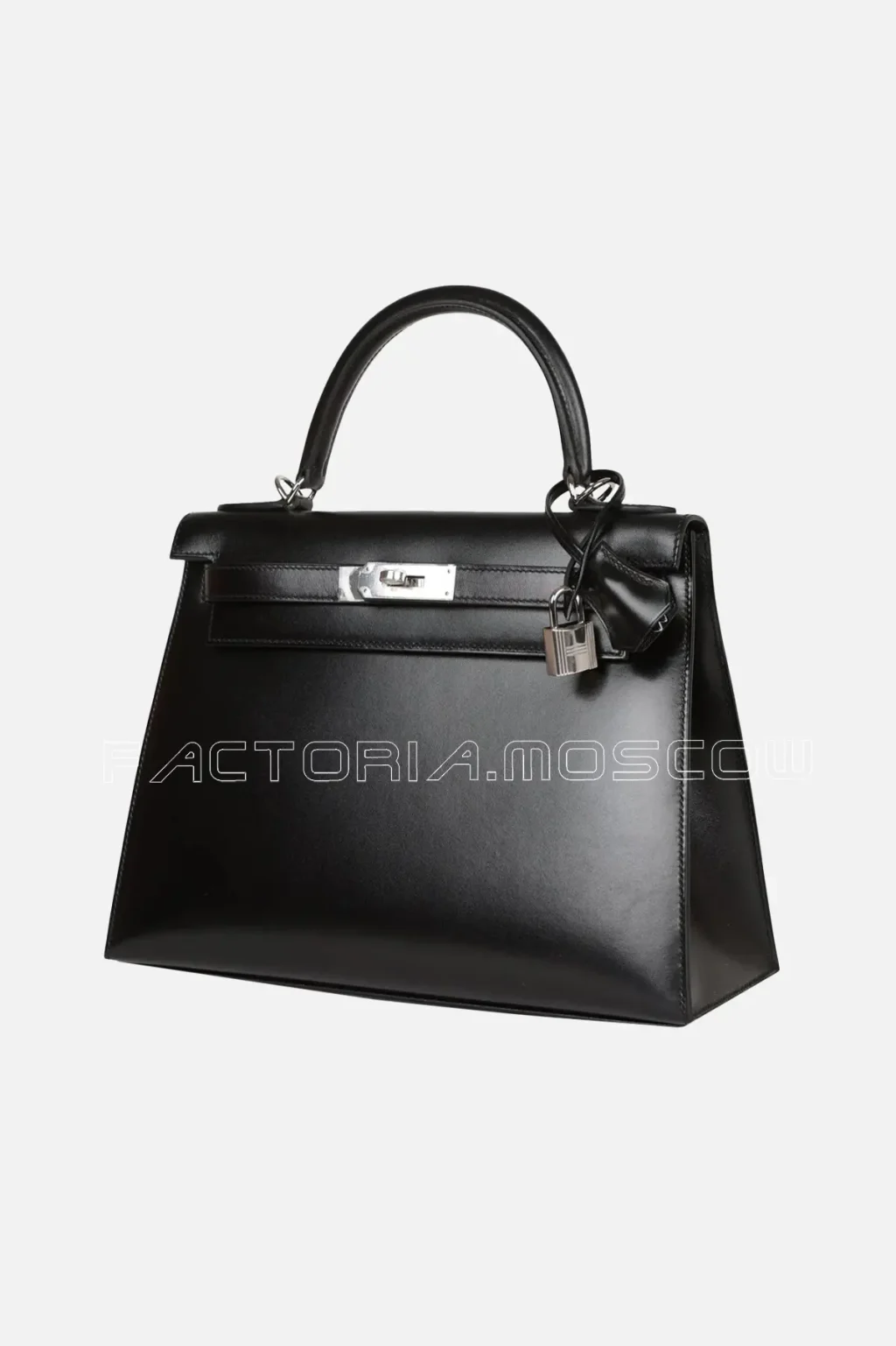 Hermès Kelly Sellier 28 Black Box PHW