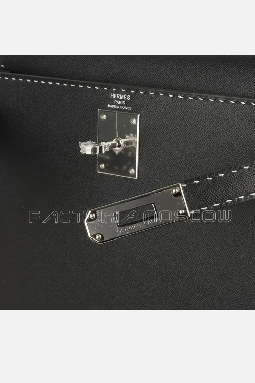 Hermes Kelly 28 Bag Black Un Point Sur Deux Veau Graine Monsieur Limited Edition