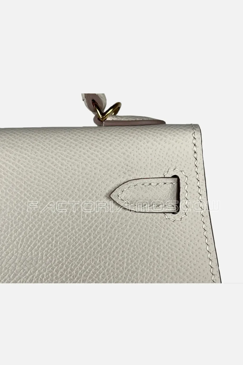 Hermes Kelly Mini 20 Epsom Colour Craie GHW
