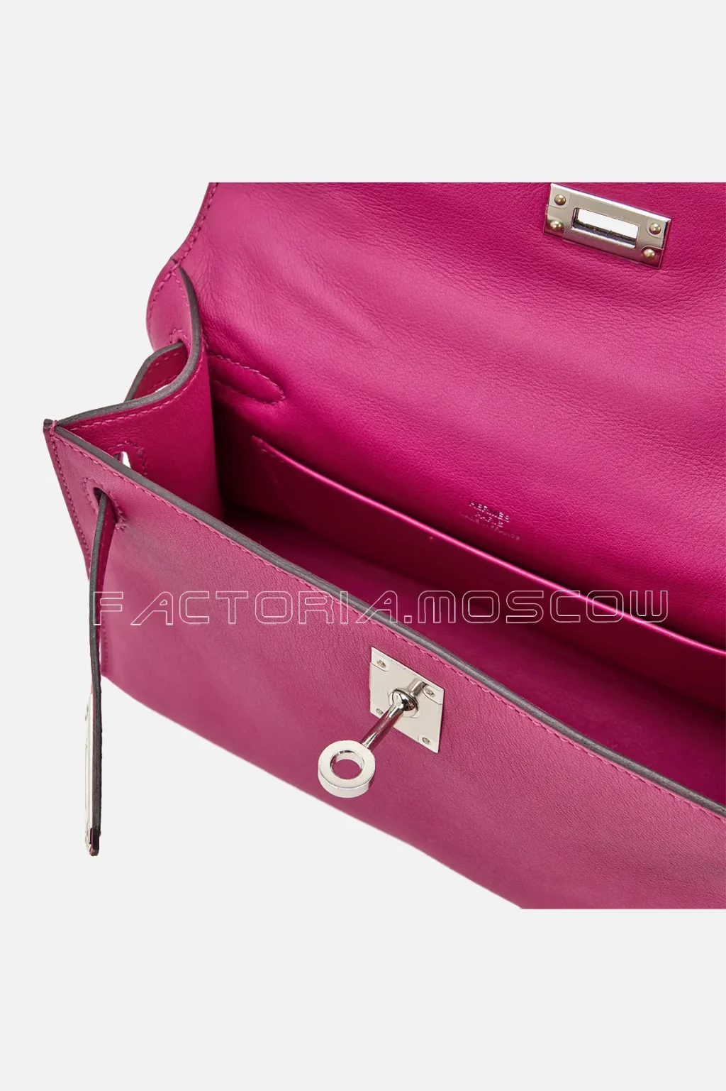 Hermès Kelly Pochette Swift Colour Rose Pourpre PHW