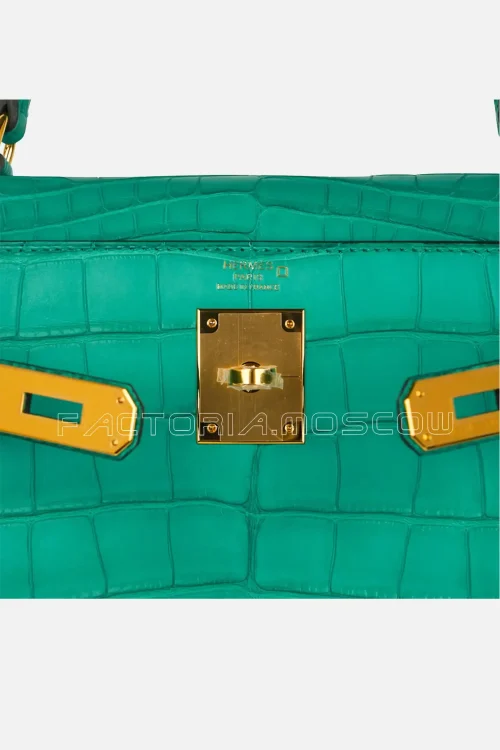 Hermes Kelly 28 Bag Vert Jade Matte Alligator GHW
