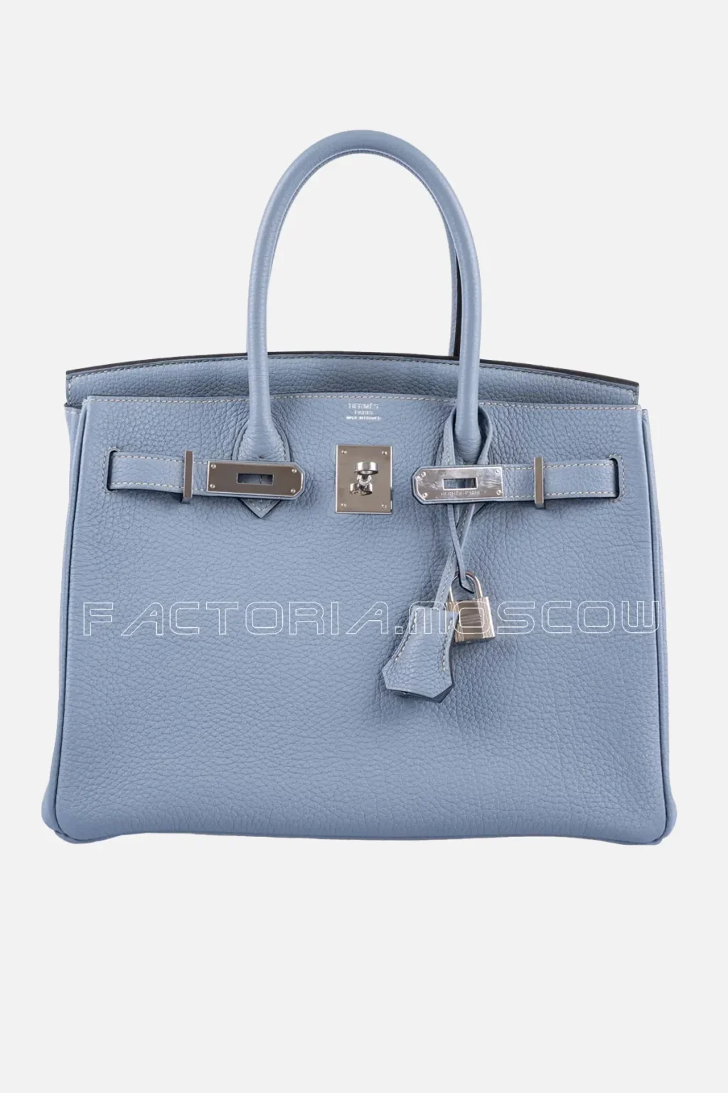 Hermes Birkin 30 Blue Saint Cyr Clemence PHW