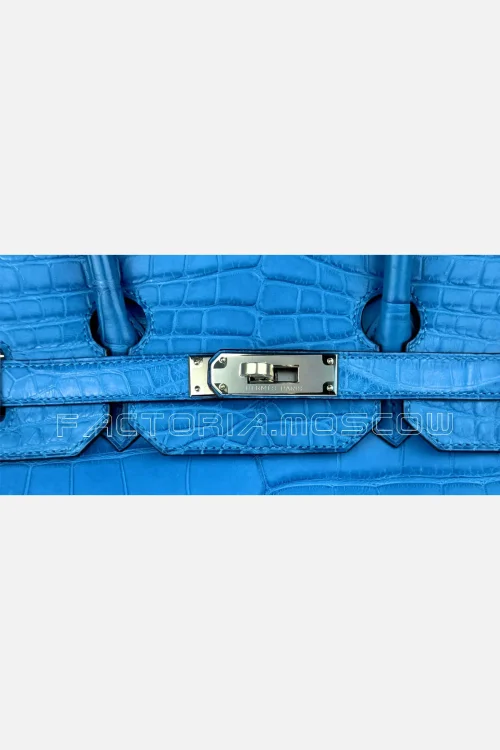 Hermes Birkin 35 Matte Alligator Colour Blue Mykonos PHW