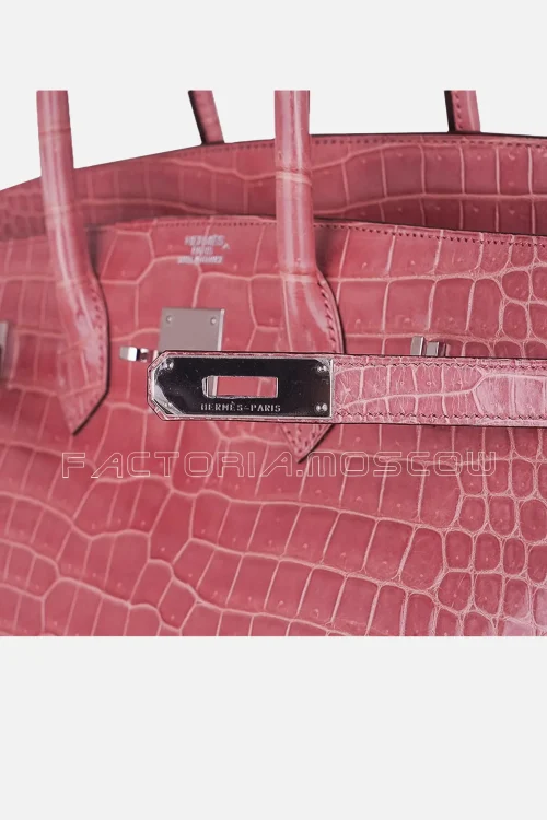 Hermes Birkin 35 Porosus Crocodile Bag Colour Rose Indien PHW