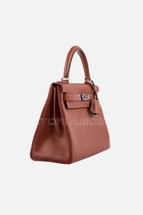 Hermes Kelly Retourne 28 Sienne Verso Deep Blue Evercolor PHW