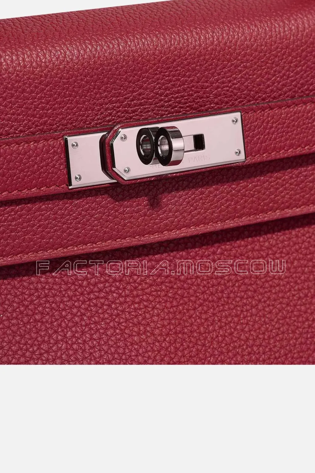 Hermès HSS Kelly Retourne 28 Togo Rouge Grenat/Gris Asphalt PHW