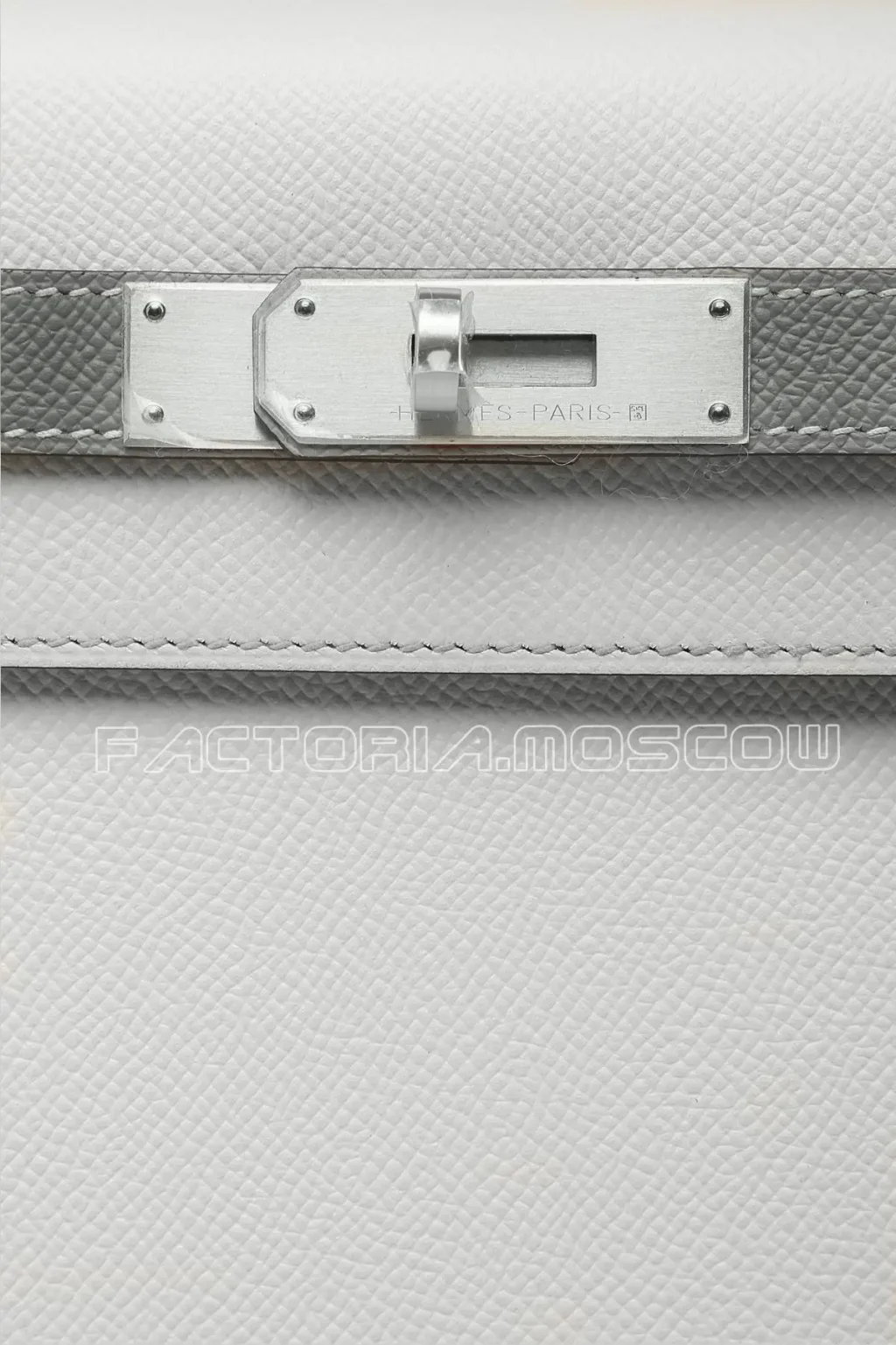 Hermes Kelly Sellier 28 Special Оrder HSS Epsom Craie/Gris Mouette PHW