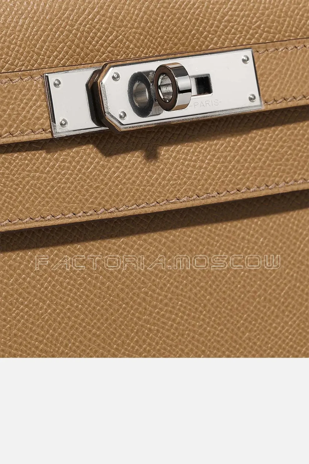 Hermès Kelly Sellier 28 Epsom Biscuit / Mauve Sylvestre PHW