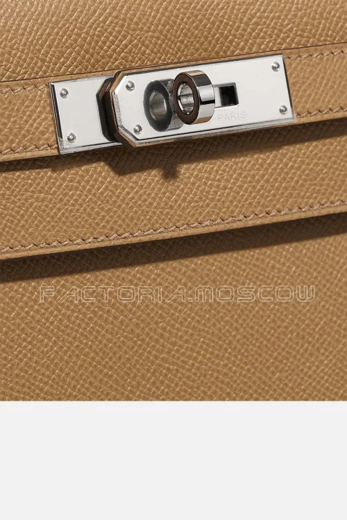Hermès Kelly Sellier 28 Epsom Biscuit / Mauve Sylvestre PHW