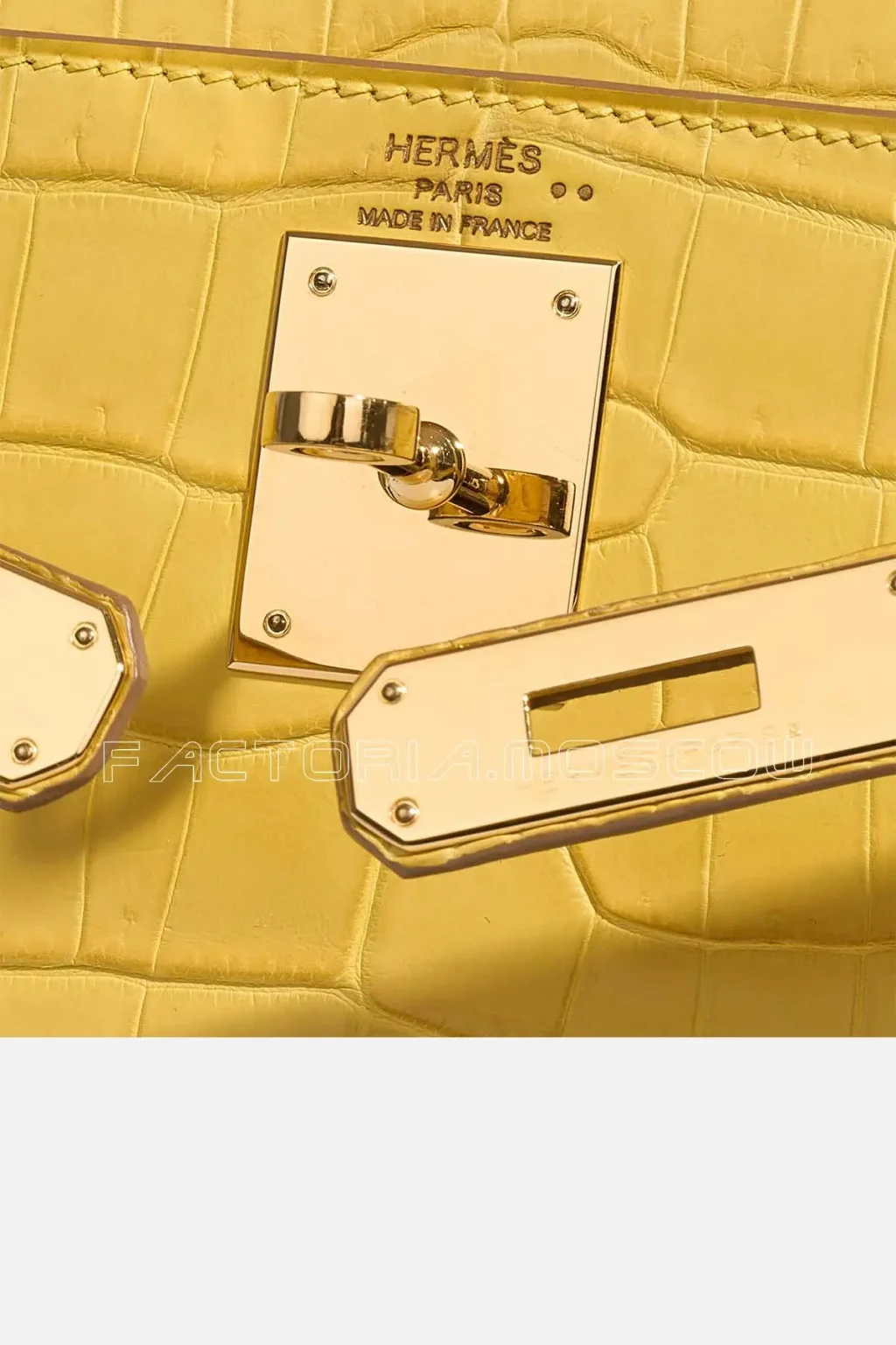 Hermès Kelly Retourne 28 Niloticus Crocodile Colour Jaune Mimosa GHW