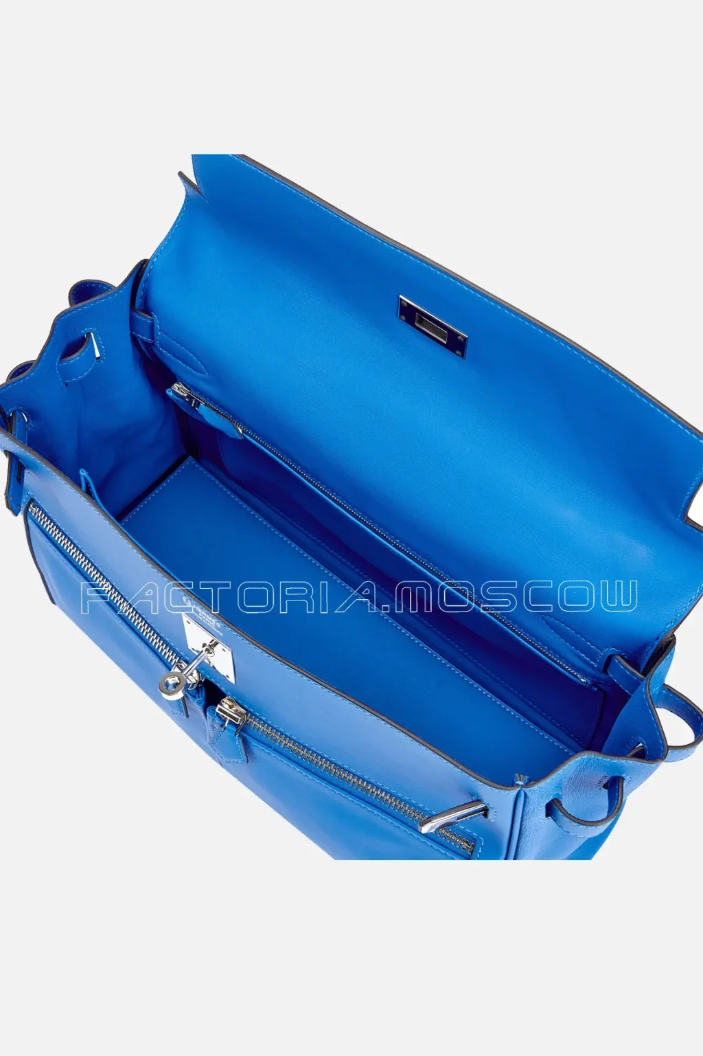 Hermès Limited Edition HSS Kelly Retourne Lakis 32 Swift Colour Bleu Zellige PHW