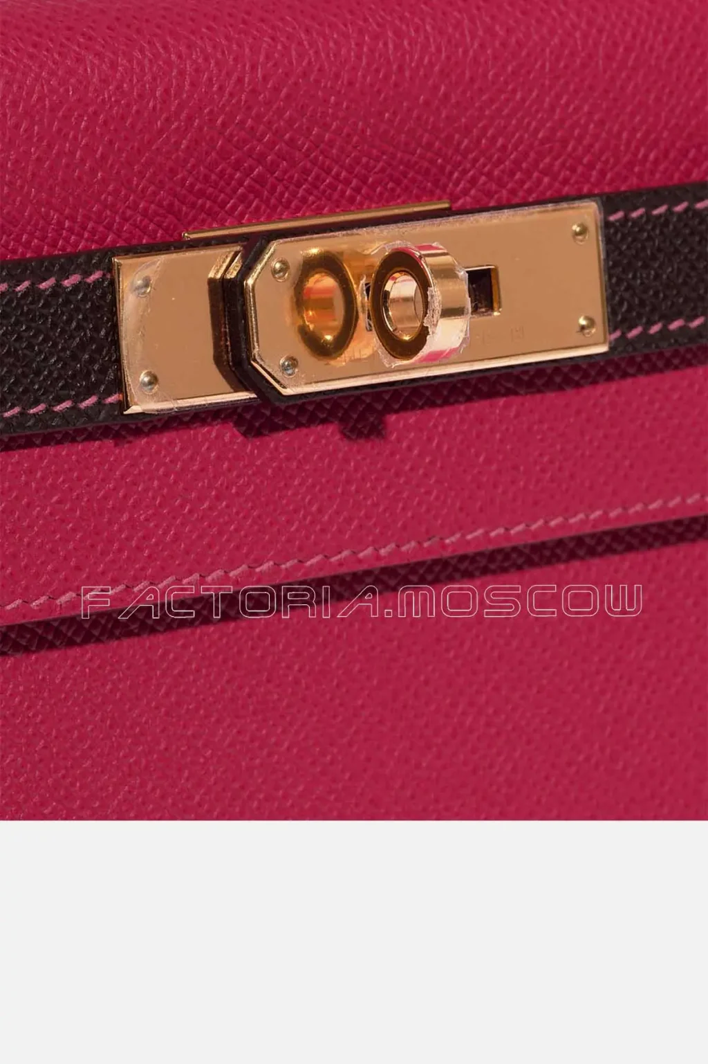 Hermès HSS Kelly Sellier 28 Epsom Rose Tyrien/Chocolate GHW