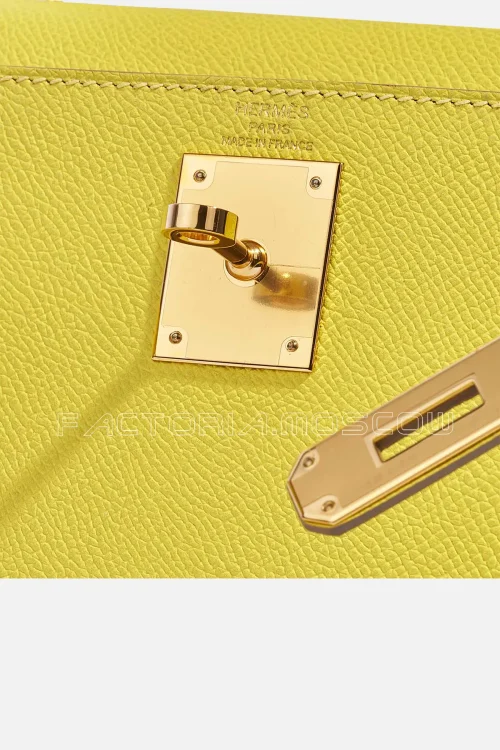 Hermès Kelly Sellier 28 Epsom Colour Lime GHW